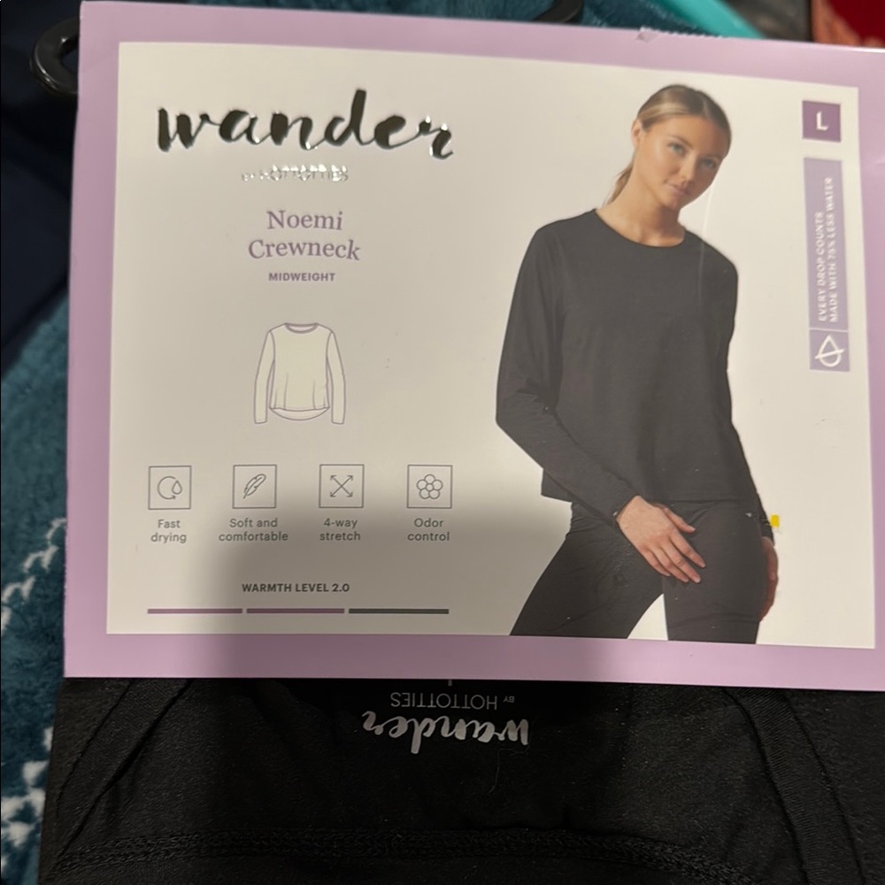 Wander Black Crew Neck Sweater Minimalist Design